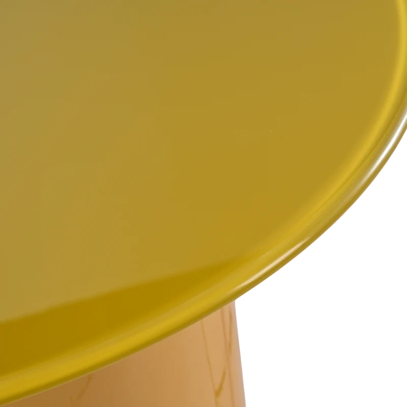 Table basse 50 cm en verre jaune
