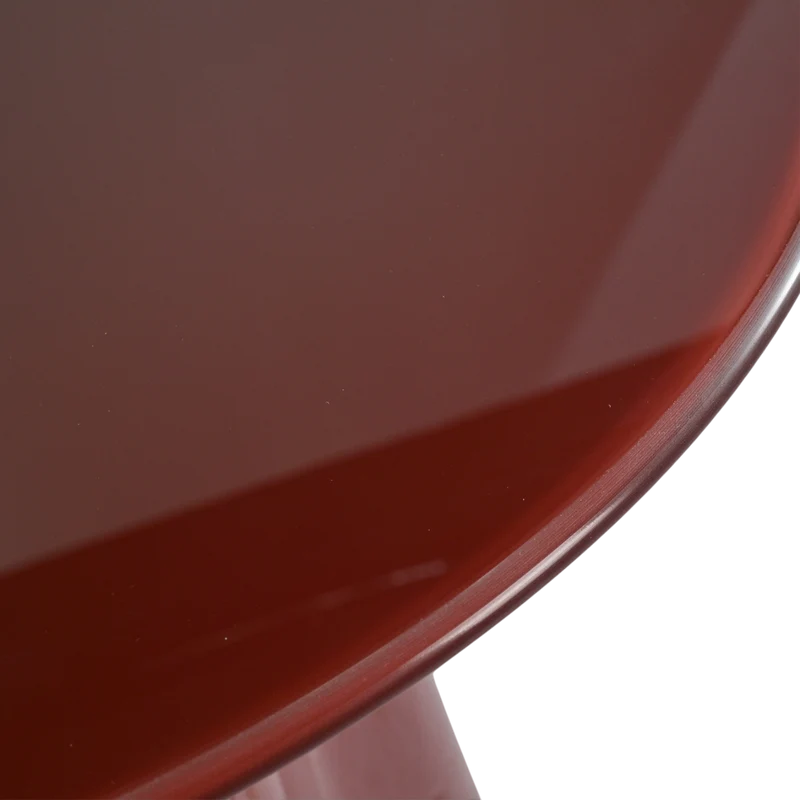 Table basse D60 en verre rouge brillant