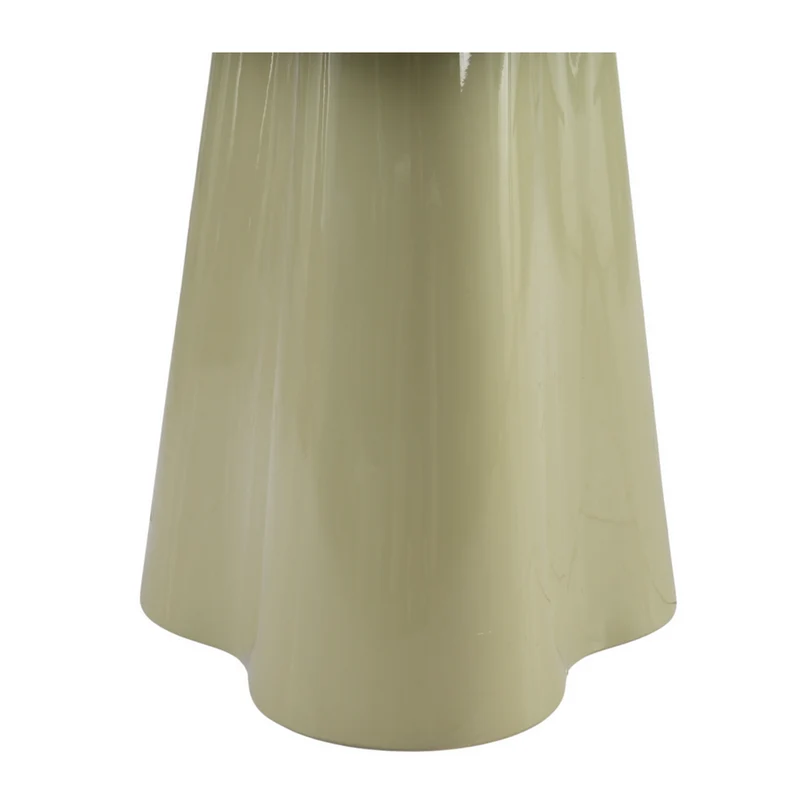 Table basse D60 en verre vert de gris brillant