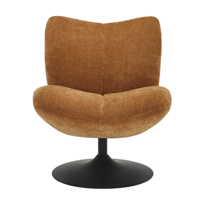 Fauteuil pivotant tissu ambre