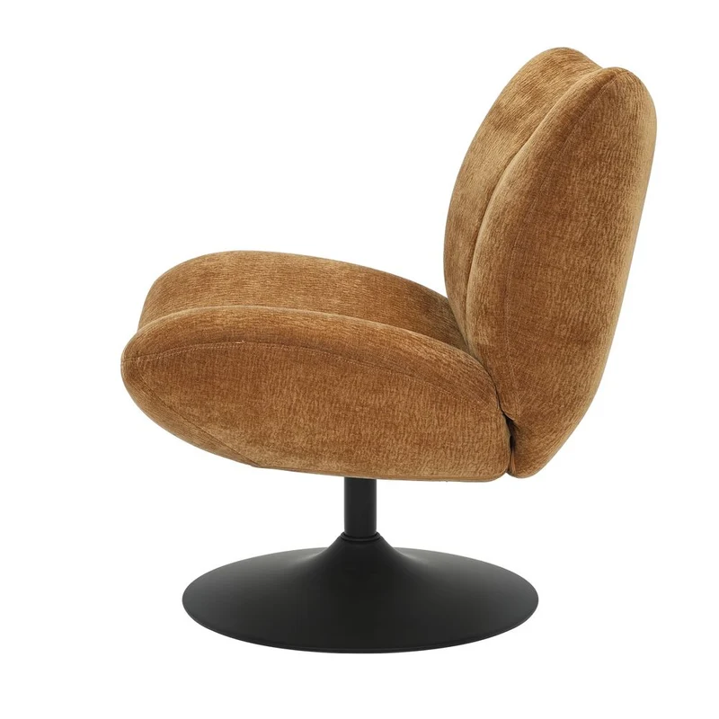 Fauteuil pivotant tissu ambre