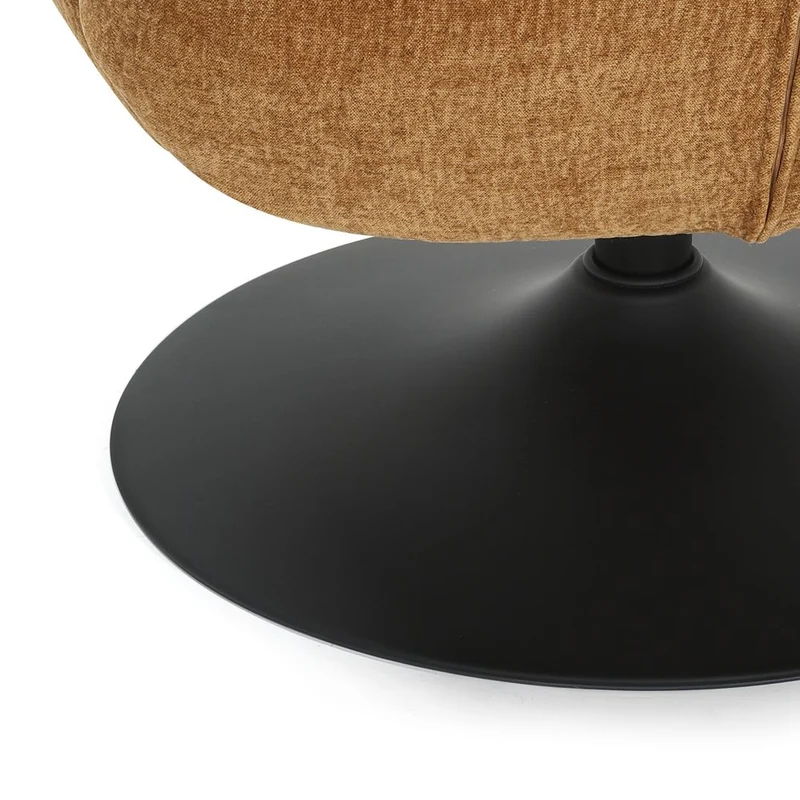 Fauteuil pivotant tissu ambre