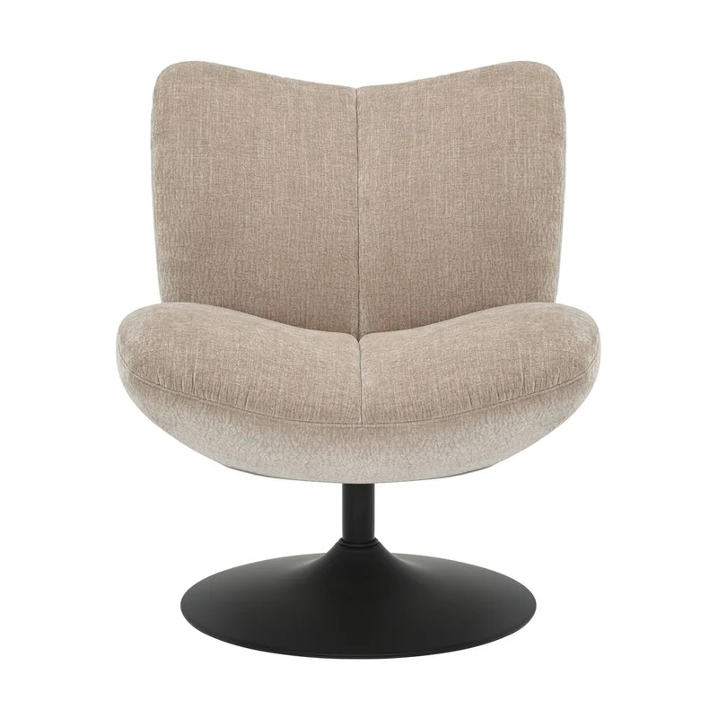 Fauteuil pivotant tissu argile