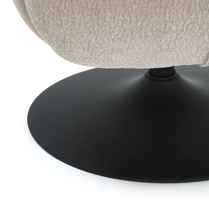 Fauteuil pivotant tissu argile