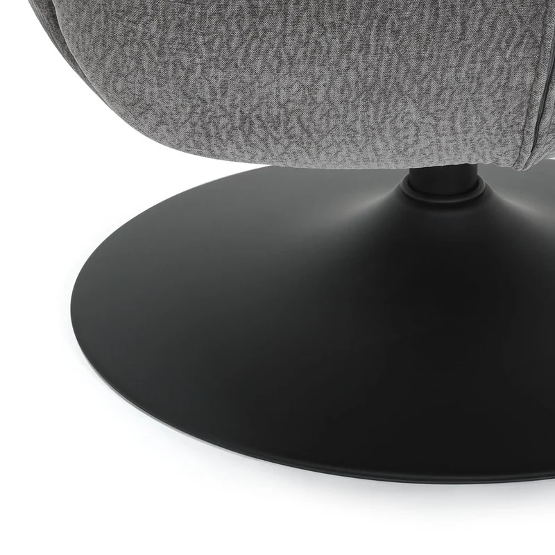 Fauteuil pivotant tissu gris foncé