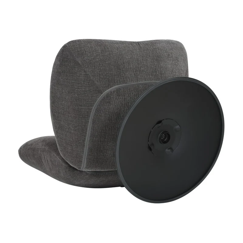 Fauteuil pivotant tissu gris foncé