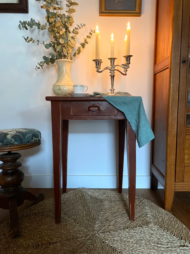 Table de ferme ancienne d'appoint en bois