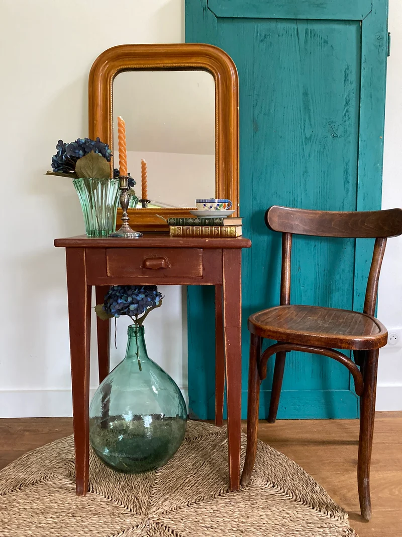 Table de ferme ancienne d'appoint en bois
