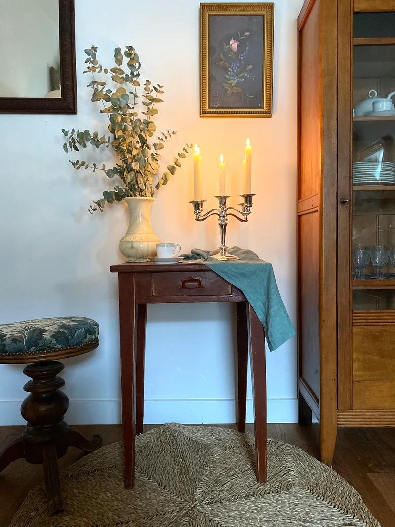 Table de ferme ancienne d'appoint en bois