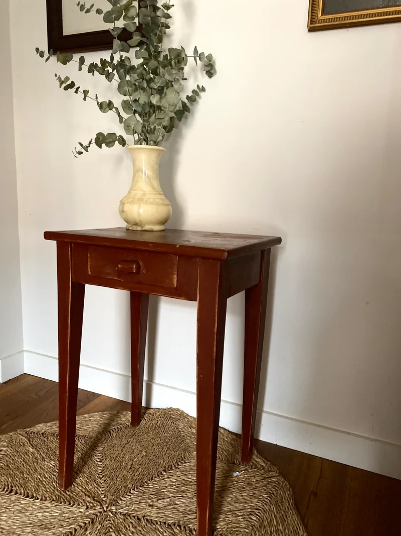 Table de ferme ancienne d'appoint en bois