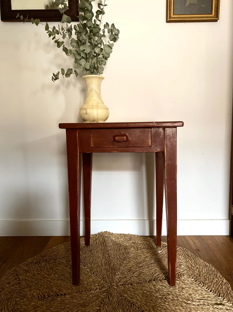Table de ferme ancienne d'appoint en bois