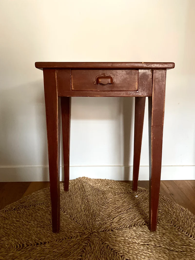 Table de ferme ancienne d'appoint en bois