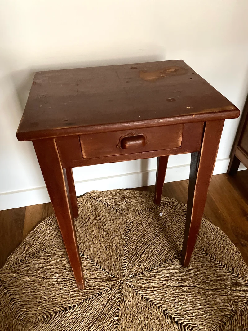Table de ferme ancienne d'appoint en bois