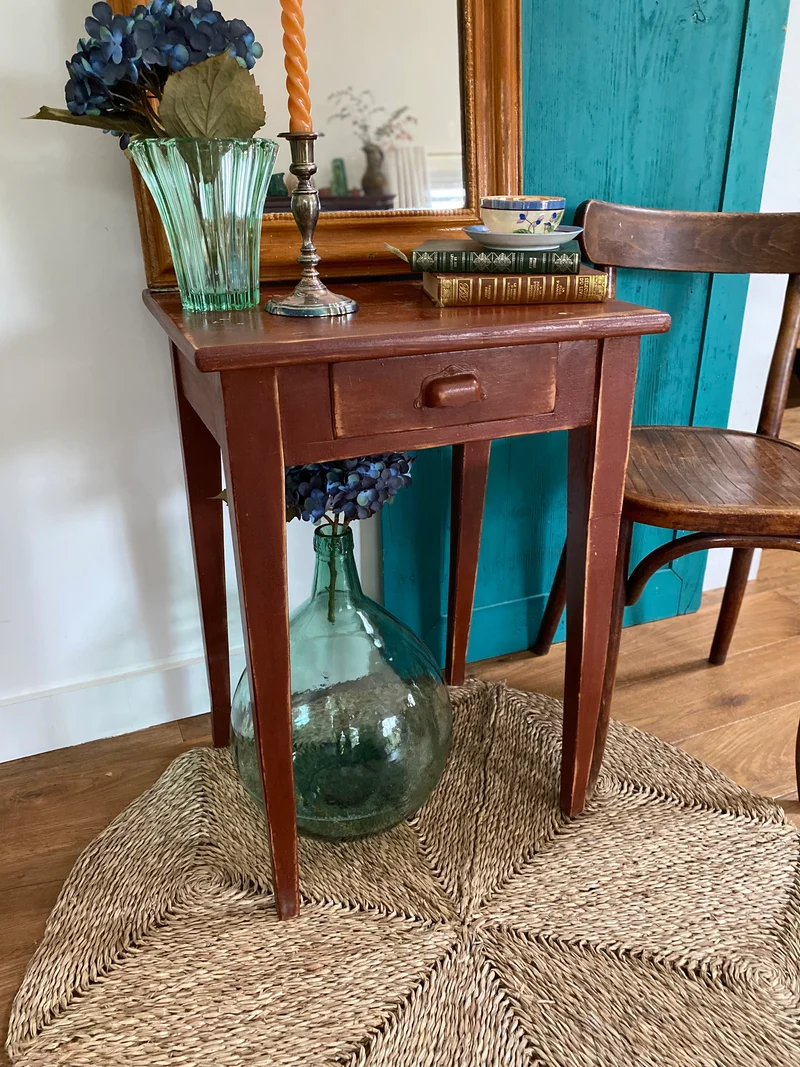 Table de ferme ancienne d'appoint en bois