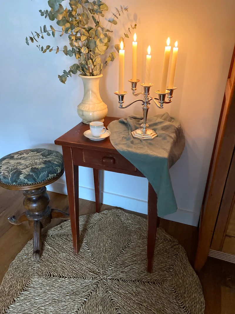 Table de ferme ancienne d'appoint en bois