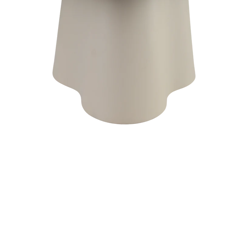 Table basse D80 en verre beige mat