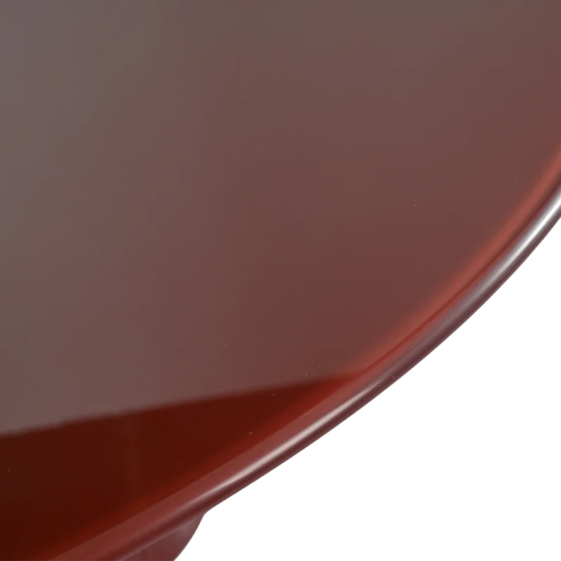 Table basse D80 en verre rouge brillant
