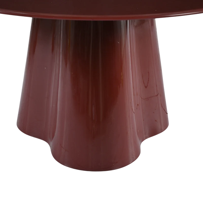 Table basse D80 en verre rouge brillant