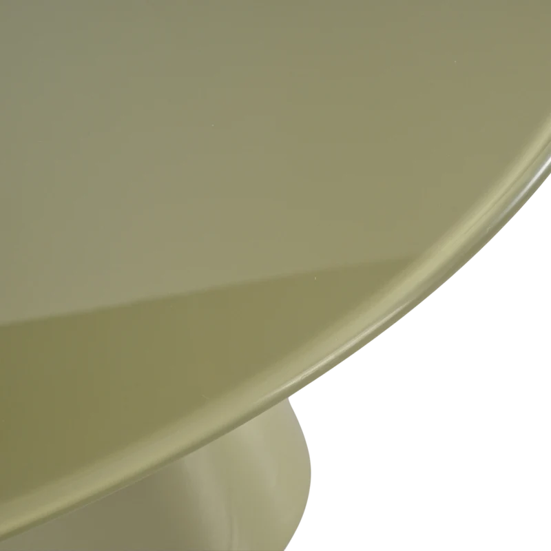 Table basse D80 en verre vert de gris brillant