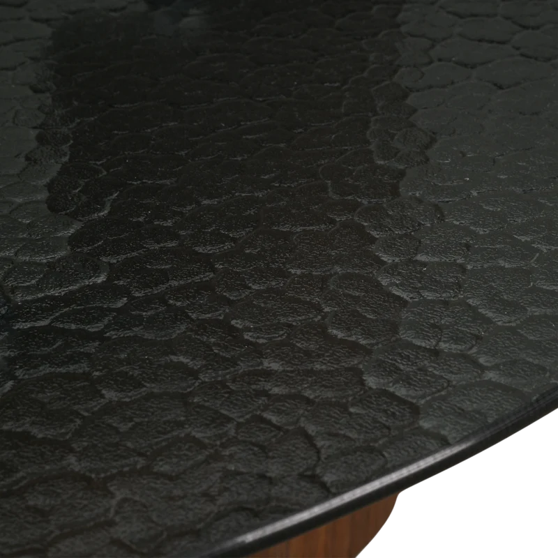 Table basse 80 cm en verre fumé