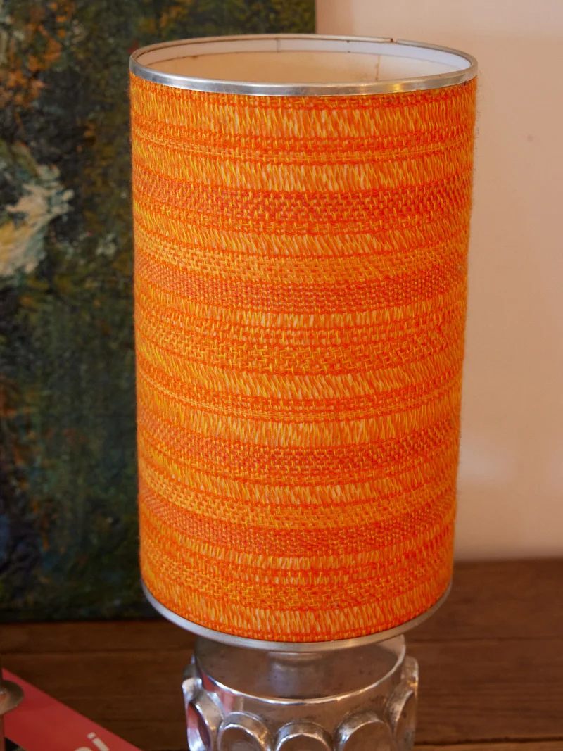 Julia, la lampe seventies chrome et tissu N°1050