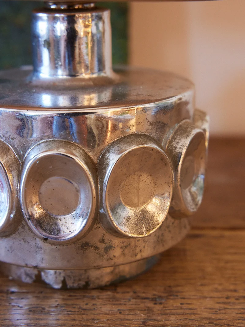 Julia, la lampe seventies chrome et tissu N°1050