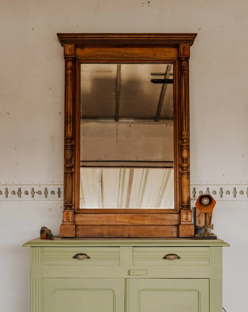 Georges, le grand miroir en bois N°1461