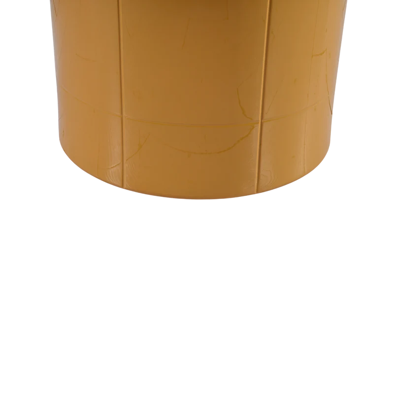 Table basse 80 cm en verre jaune