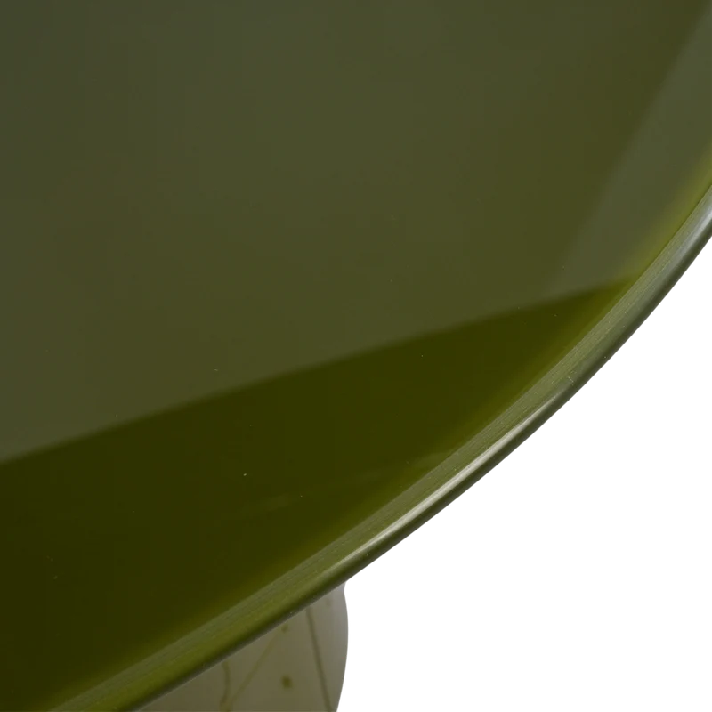 Table basse 80 cm en verre vert