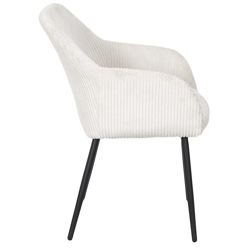 Fauteuil de table Scott velours côtelé beige