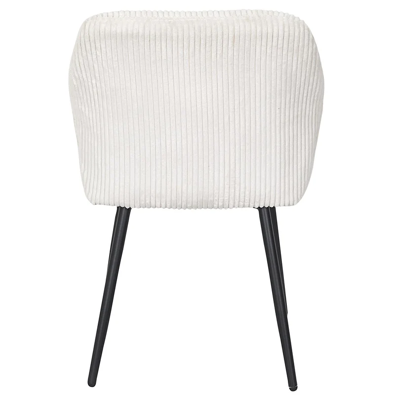 Fauteuil de table Scott velours côtelé beige