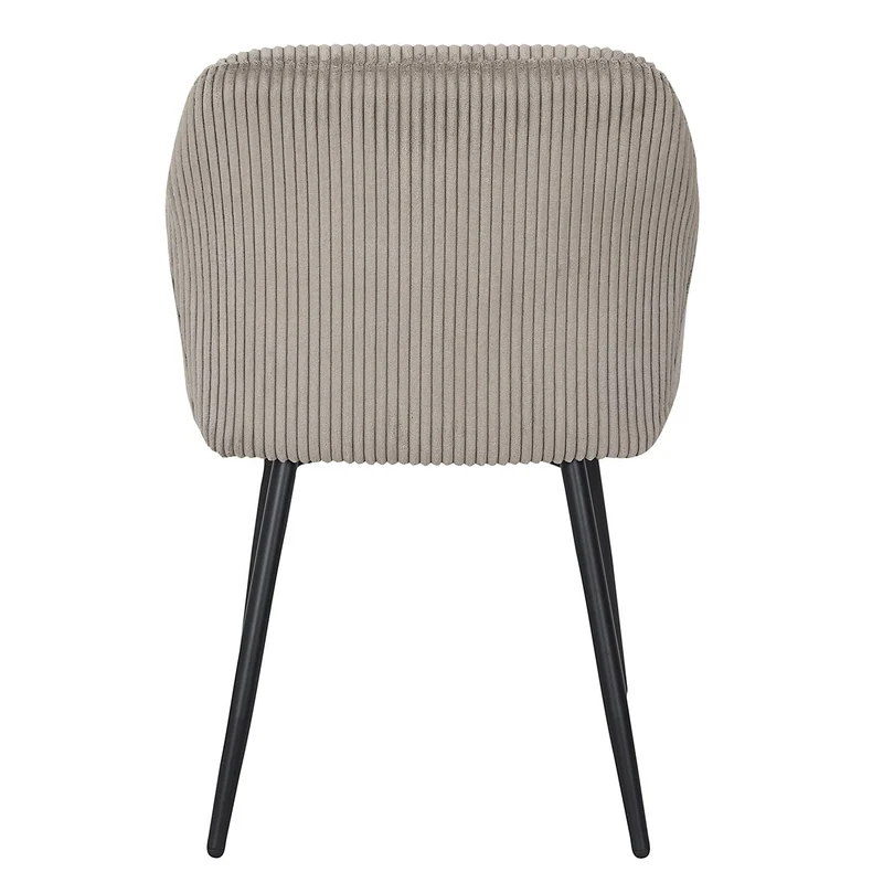 Fauteuil de table Scott velours côtelé taupe