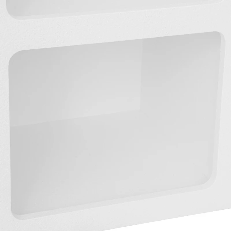 Meuble étagère 6 niches Soleya blanc