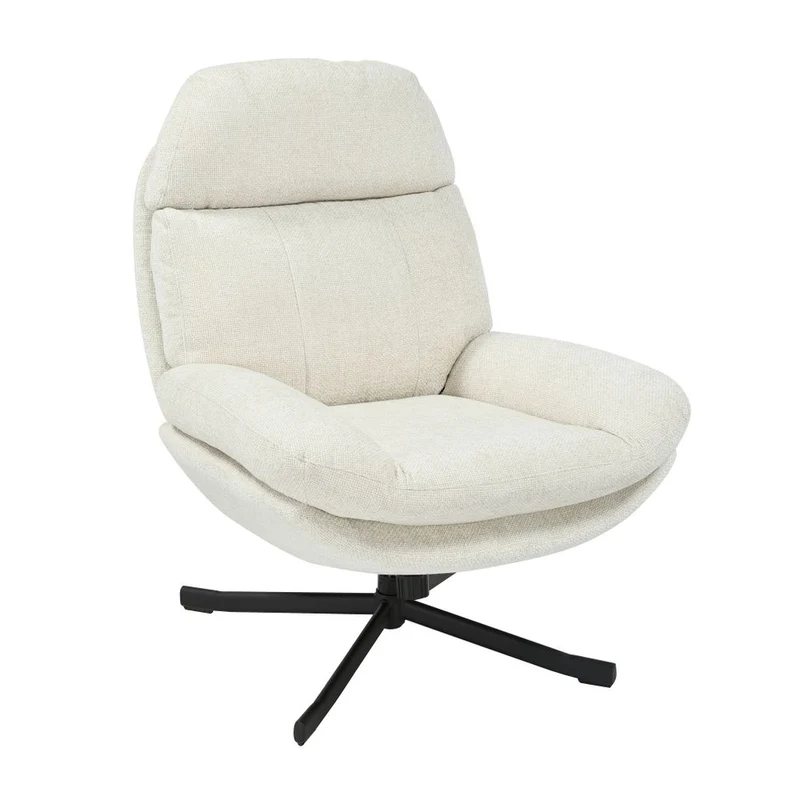 Fauteuil inclinable pivotant écru