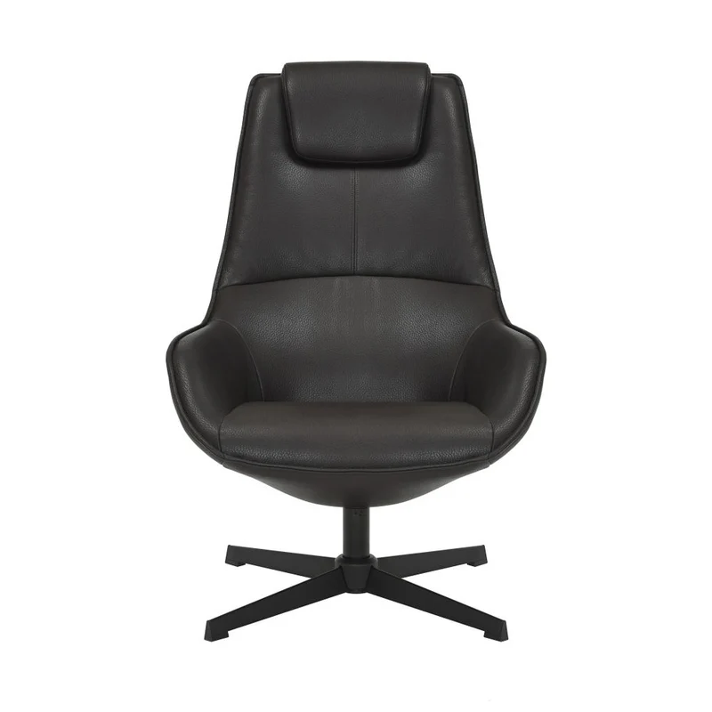 Fauteuil pivotant en PU noir