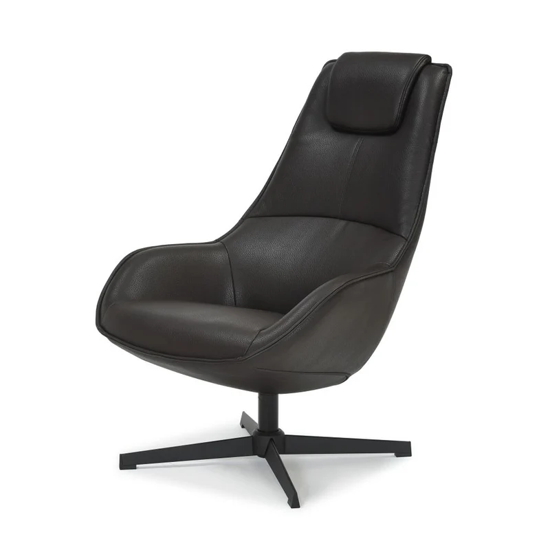 Fauteuil pivotant en PU noir
