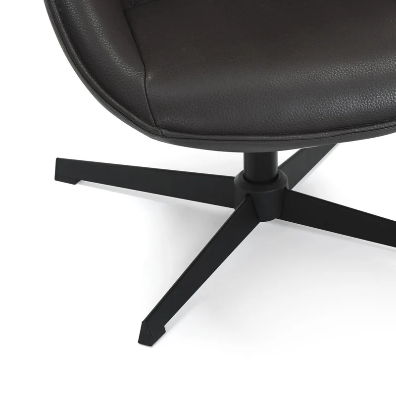 Fauteuil pivotant en PU noir