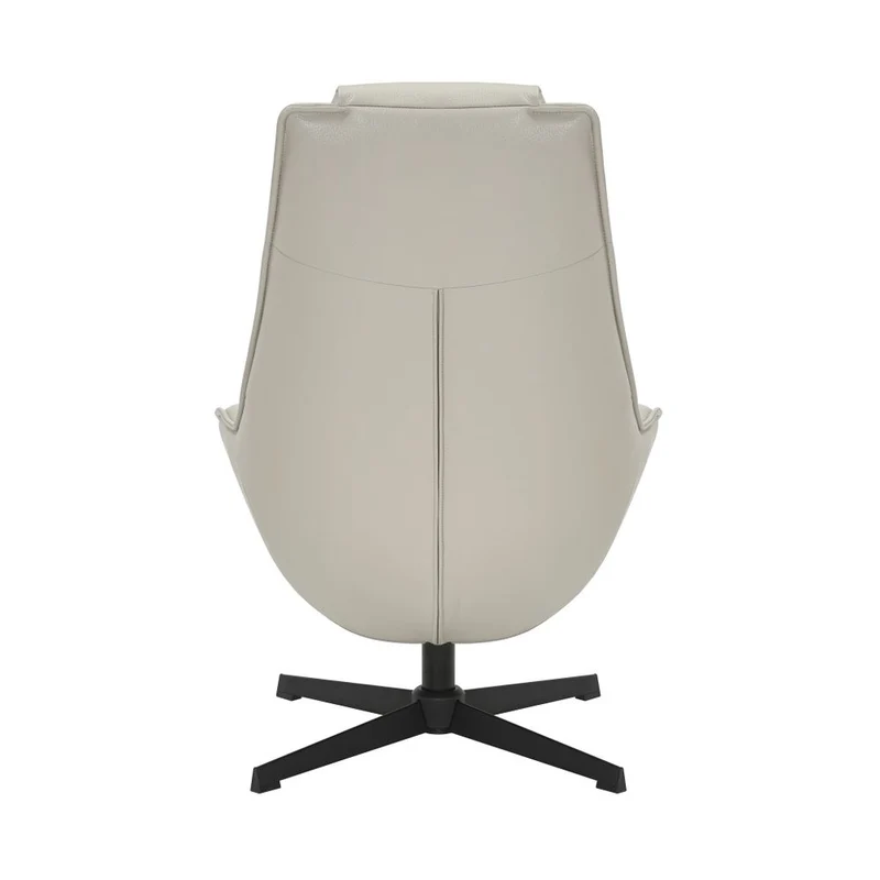 Fauteuil pivotant en PU gris clair