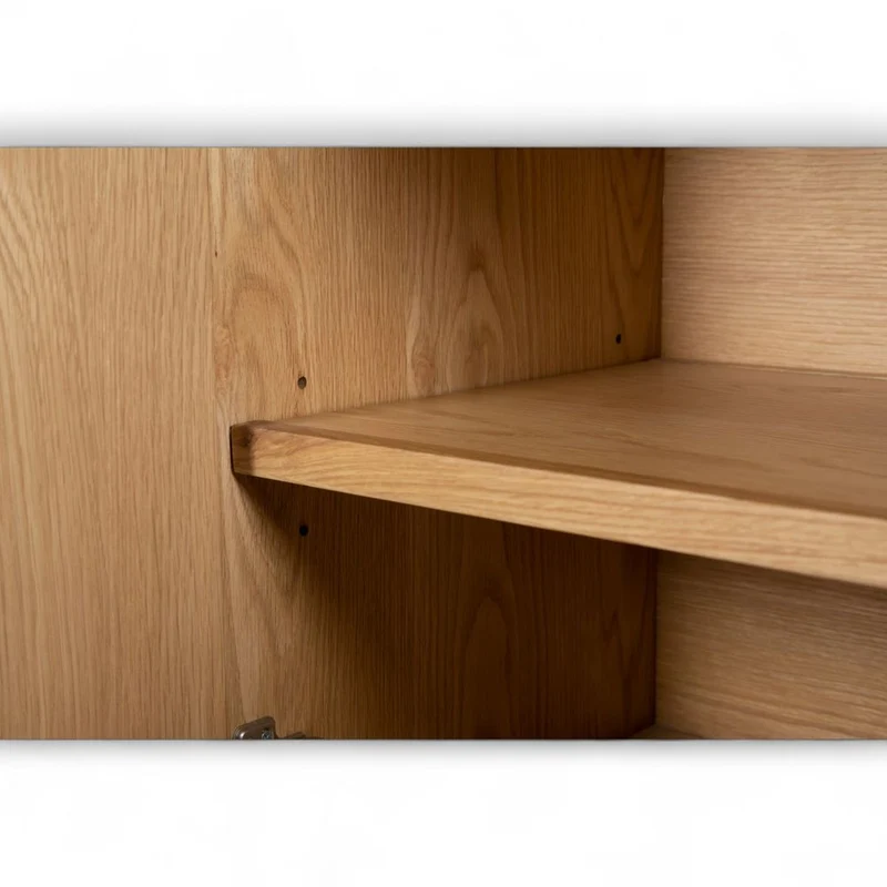 Meuble bas 4 portes chêne naturel