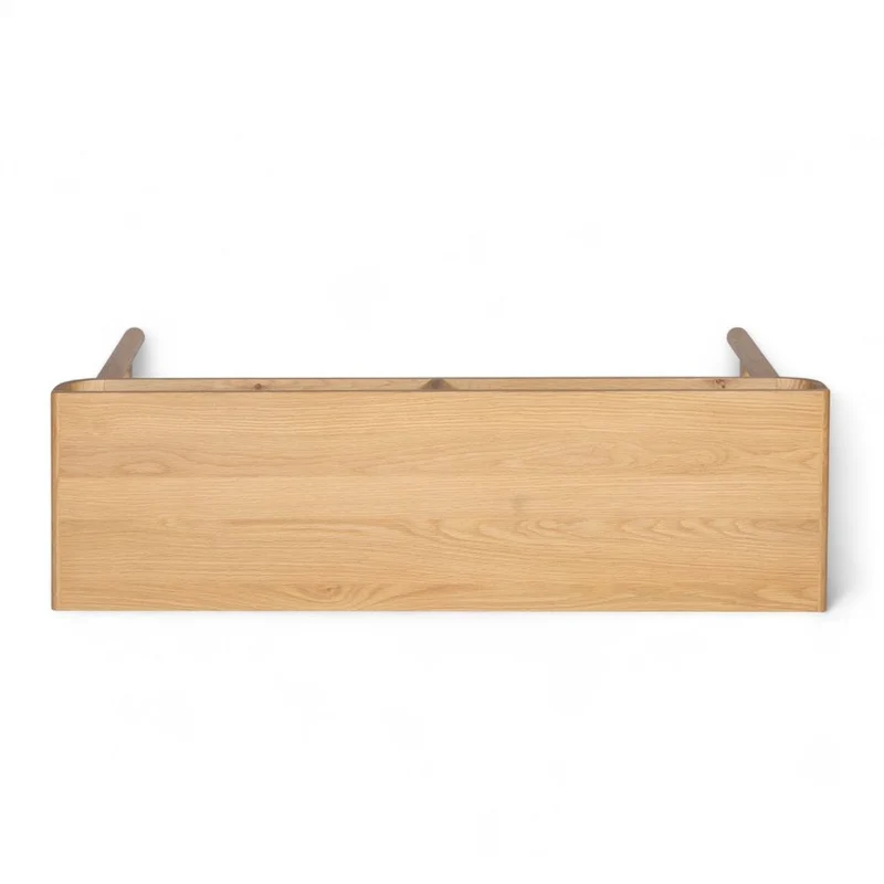 Console 120 cm 2 niches chêne naturel