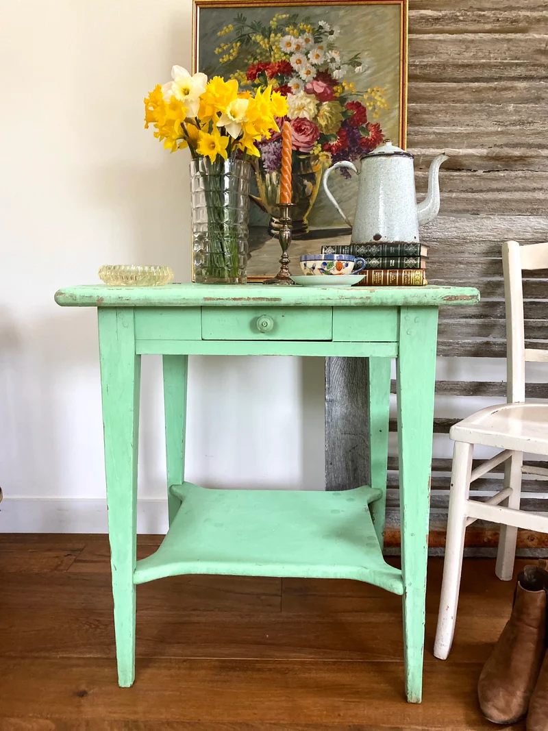 Petite table de ferme en bois