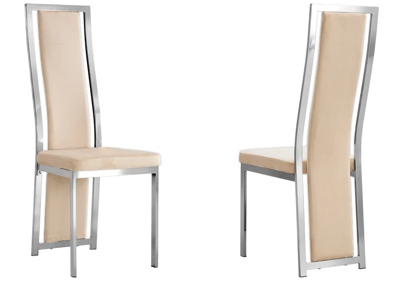Table marbre noir et 6 chaises velours argent – Jessy