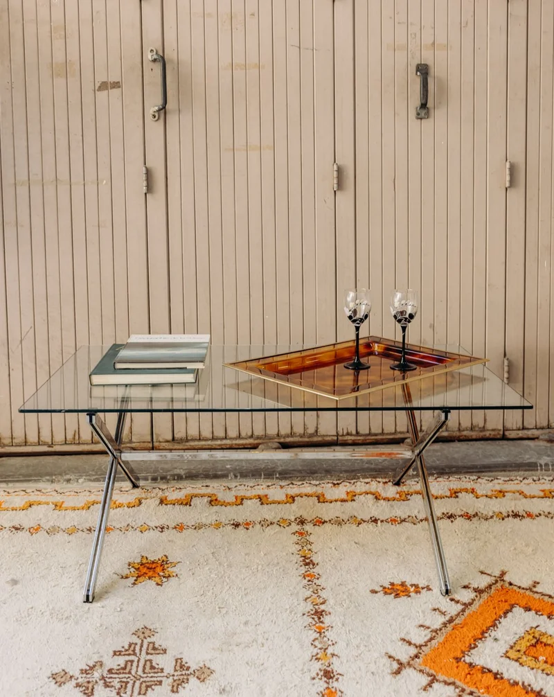 Donna, la table basse au plateau en verre N°1559