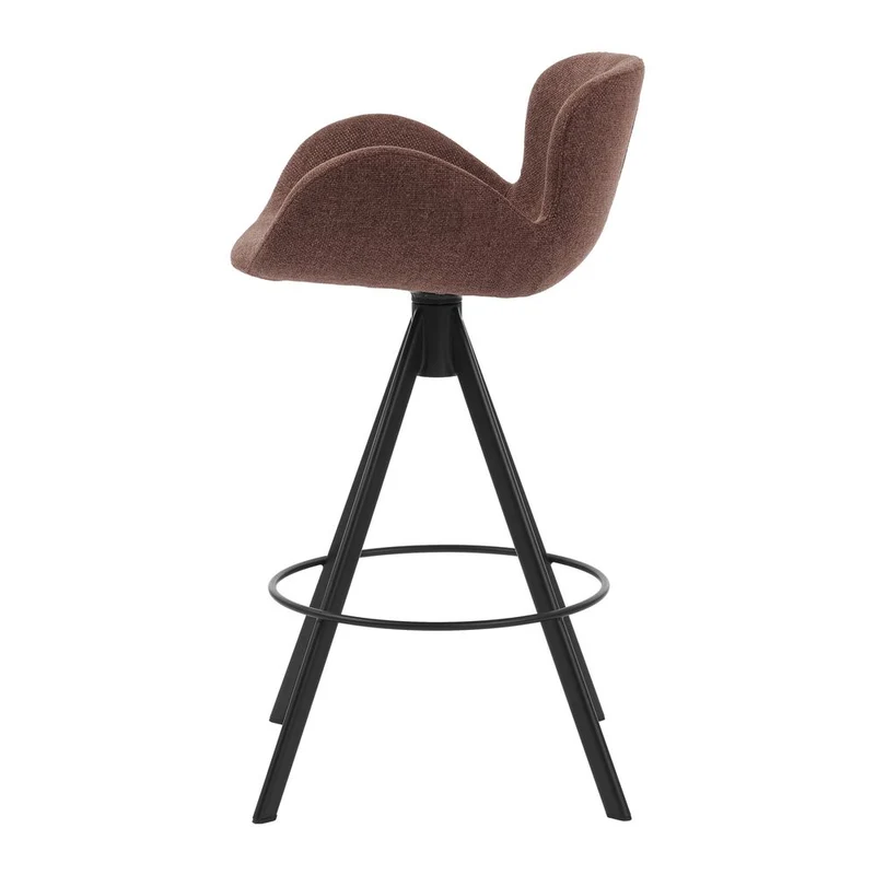 Chaise snack tissu rouge lie de vin
