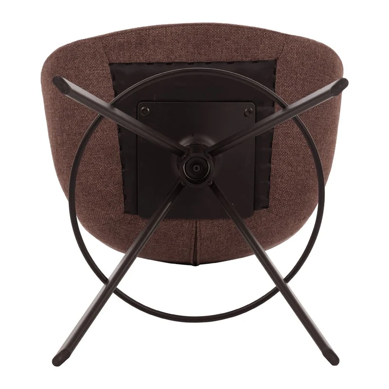 Chaise snack tissu rouge lie de vin