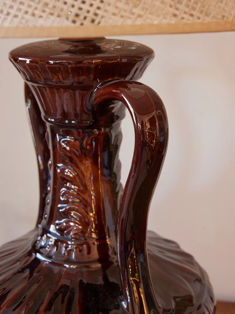 Julia, la lampe en céramique vintage chocolat N°1062