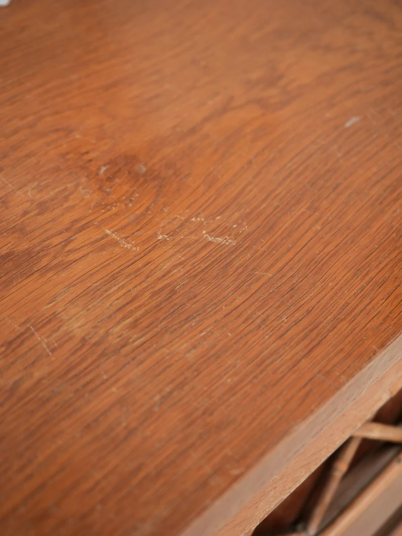 Olga, la commode en bois et rotin N°1093