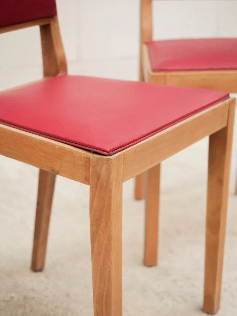 Alma, le lot de 2 chaises rouges N°1974