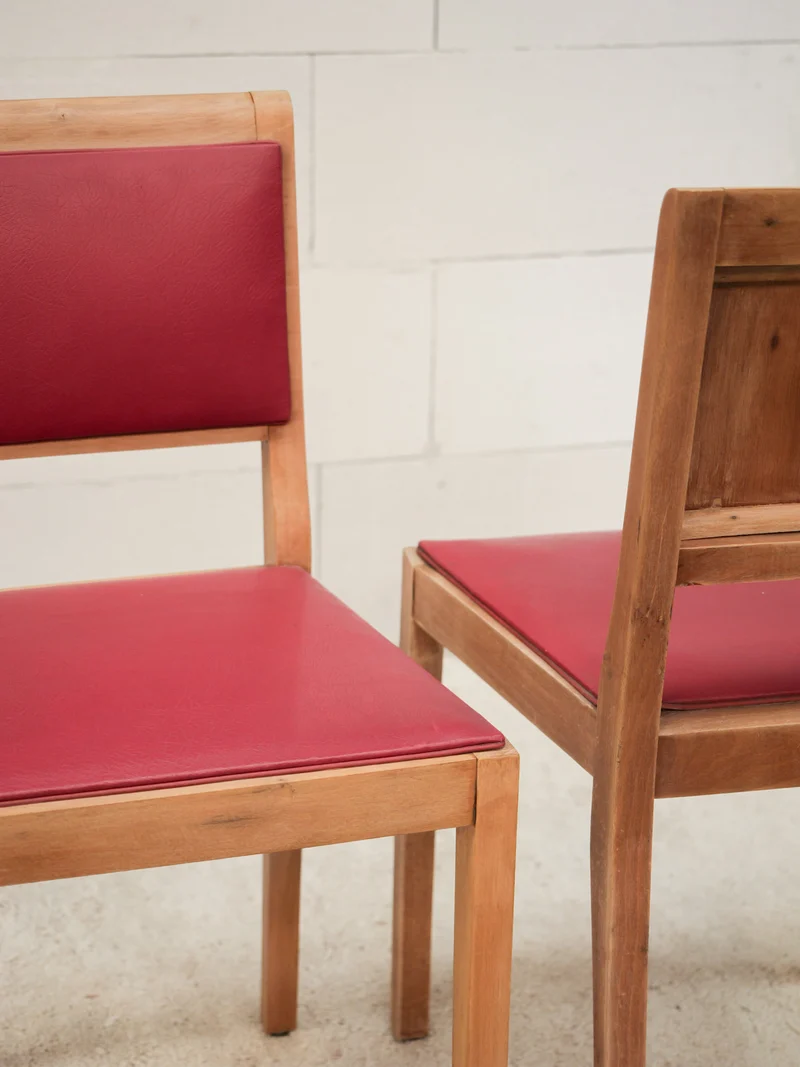 Alma, le lot de 2 chaises rouges N°1974