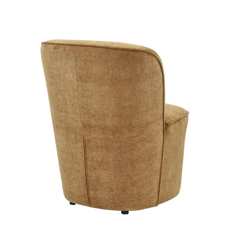 Fauteuil en tissu soft touch ambre